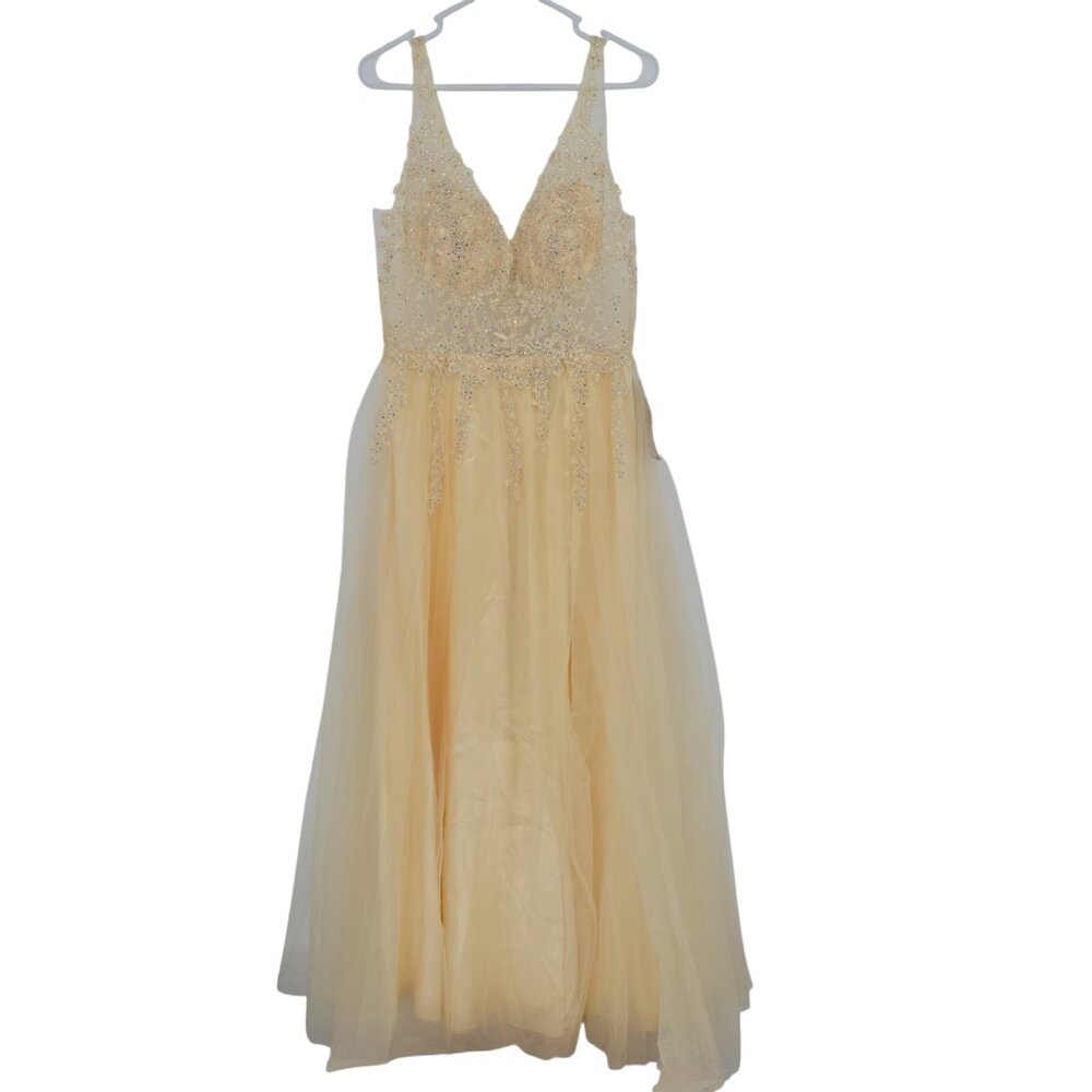 Blondie Nites by Stacy Sklar Size 15 Formal Gown Dress Prom Beaded Fairy NWT